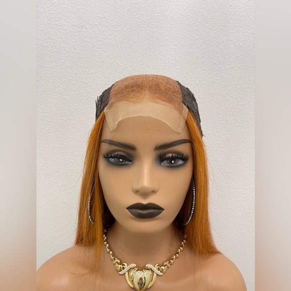 18” 4x4 Lace Closure, Straight Human Hair Wig, Color Similar to Ginger - Picture 11 of 12